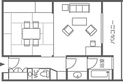 Floor plan:New Lodge / Japanese style room