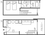 Floor plan:New Lodge / Maisonette