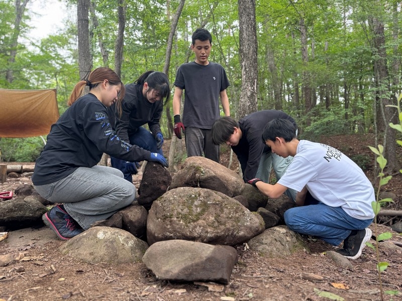 森での活動風景